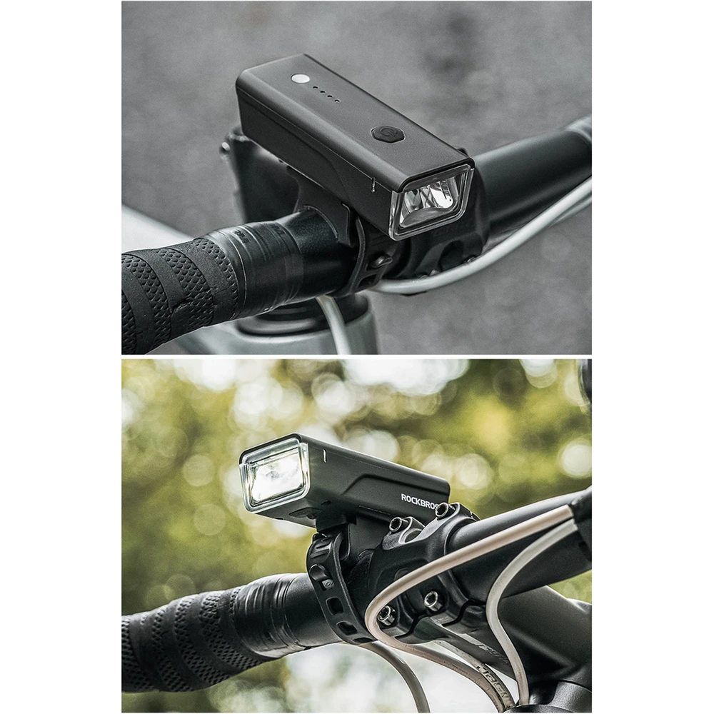 Rockbros 24510003001 Priekinis dviračio žibintas 260 lm + USB-C - USB-A laidas - Juodas