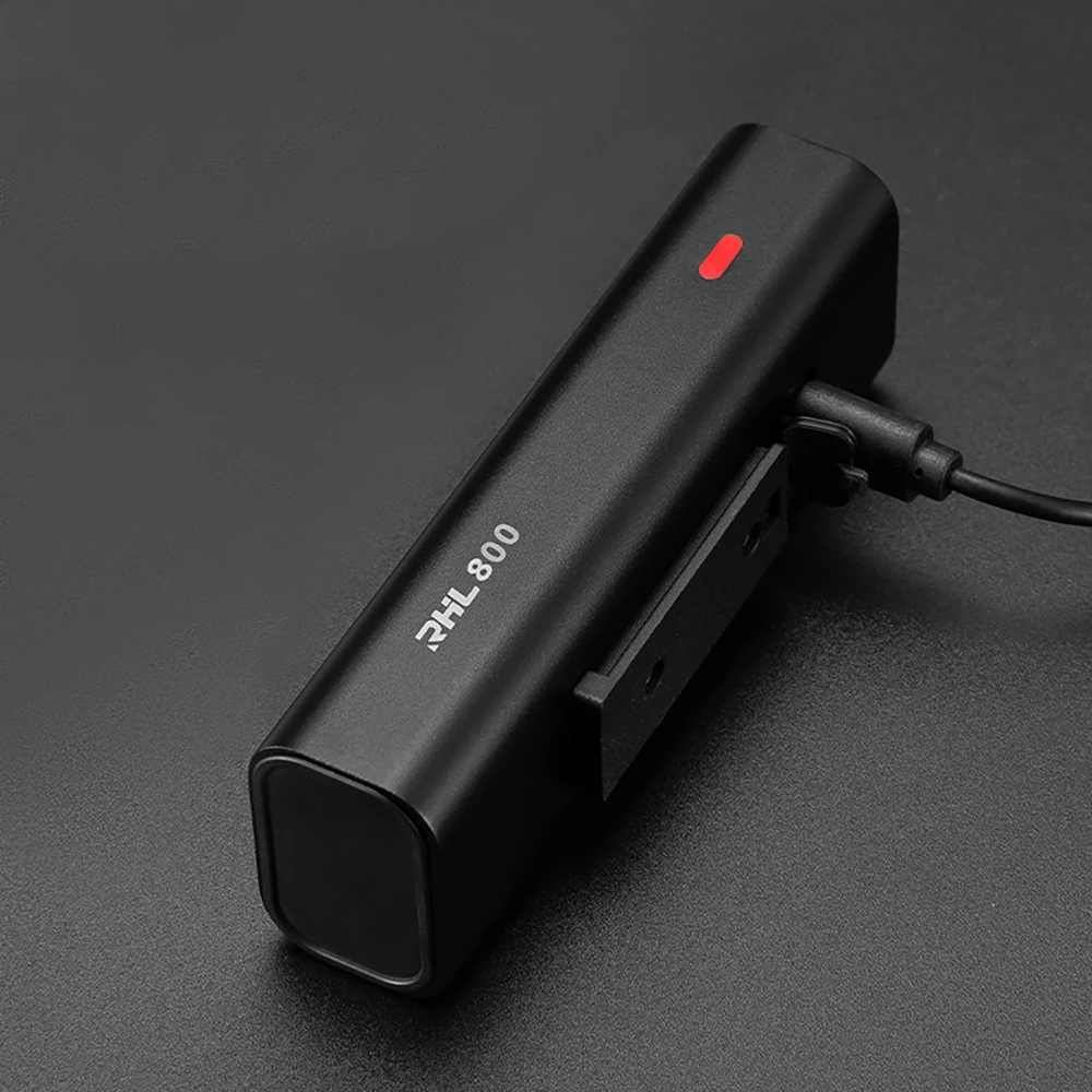 Rockbros 24710012001 priekinis dviračio žibintas 800 lm + USB-C ir USB-A laidas, juodas