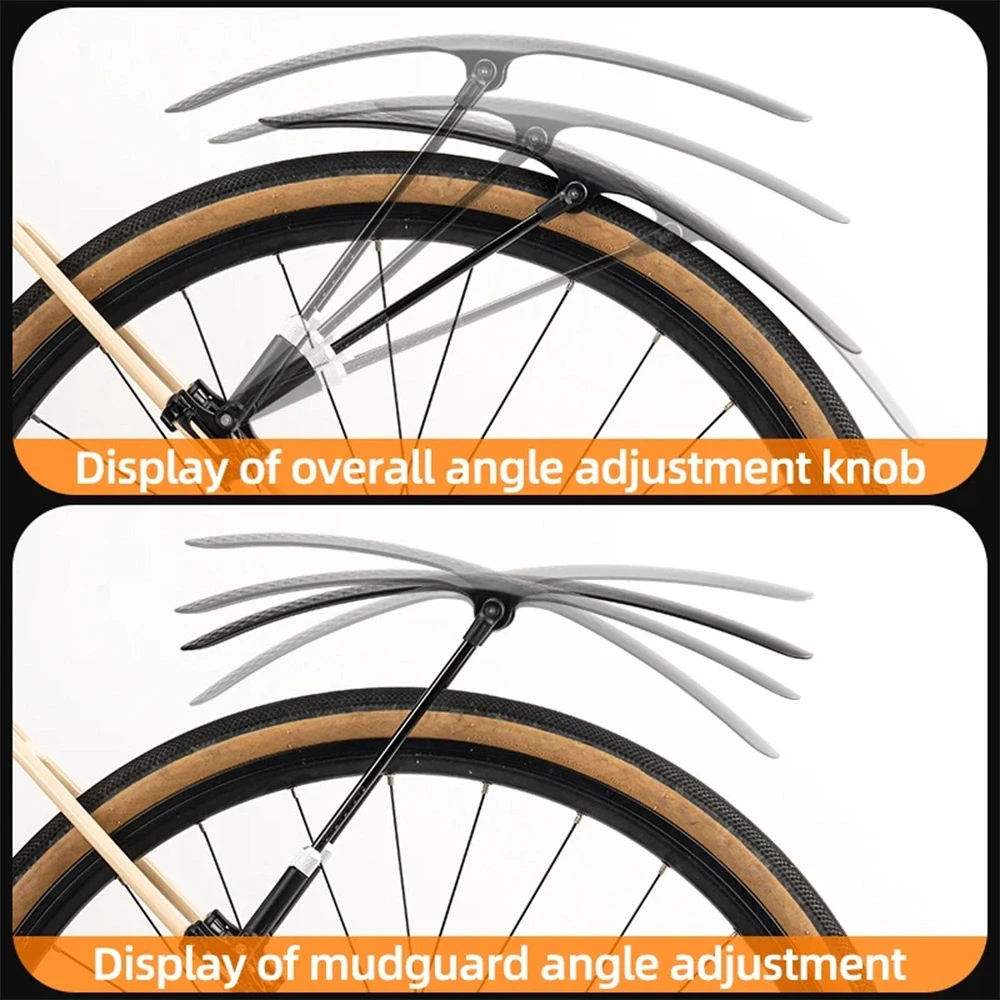 Rockbros 28210007001 bicycle fender, universal, adjustable – juodos spalvos