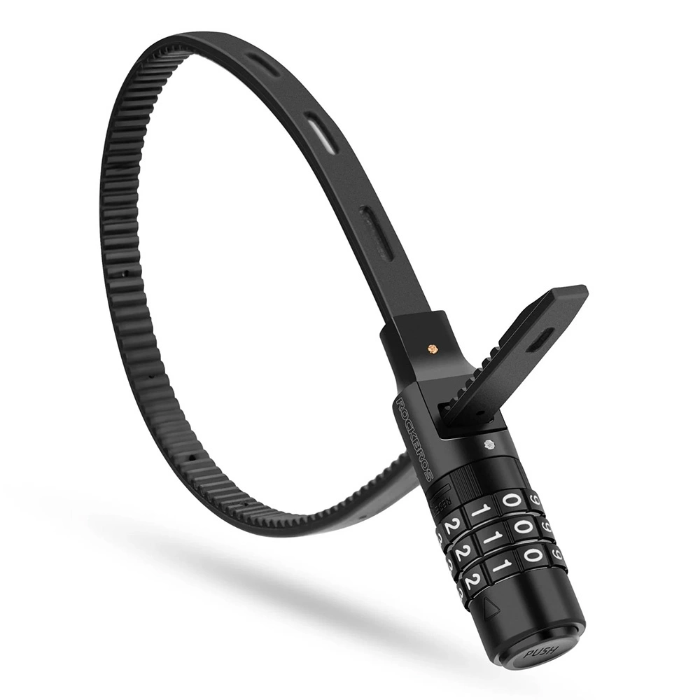Rockbros 3240001001 bicycle lock for 0.5 m combination – juodos spalvos