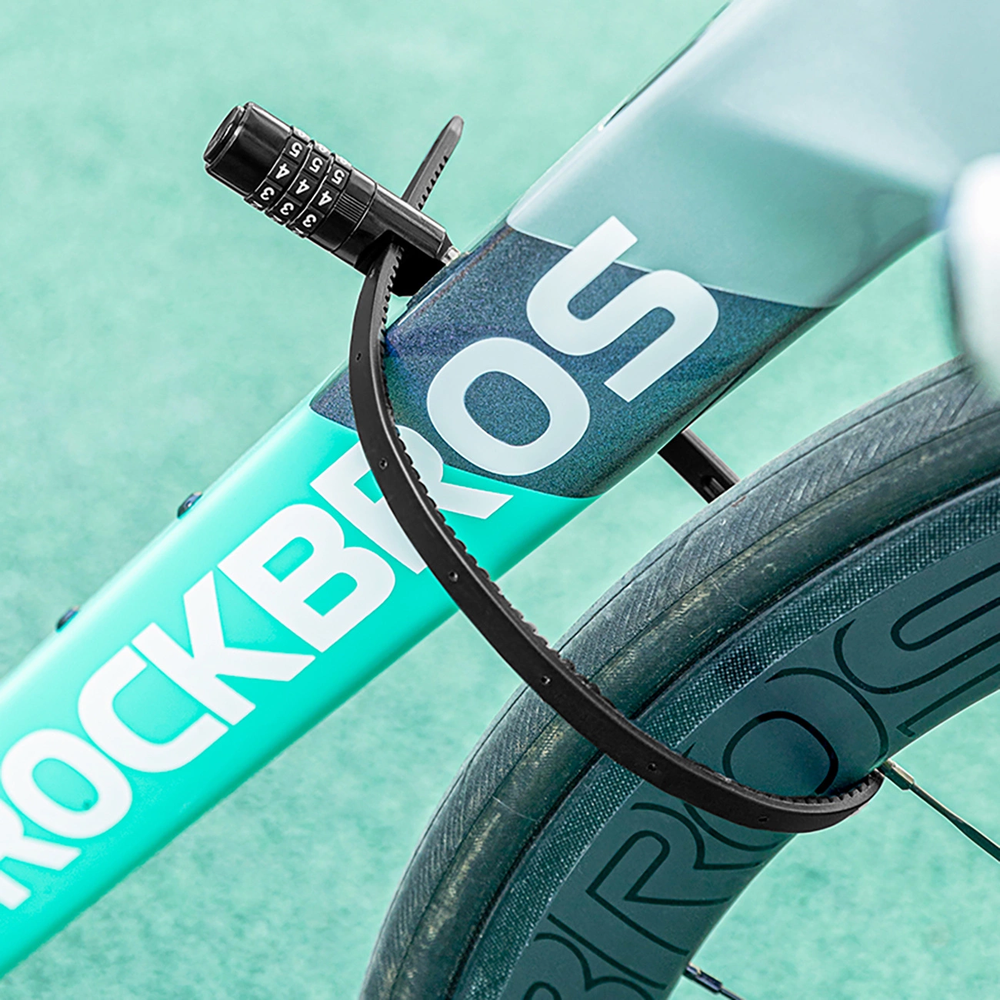Rockbros 3240001001 bicycle lock for 0.5 m combination – juodos spalvos