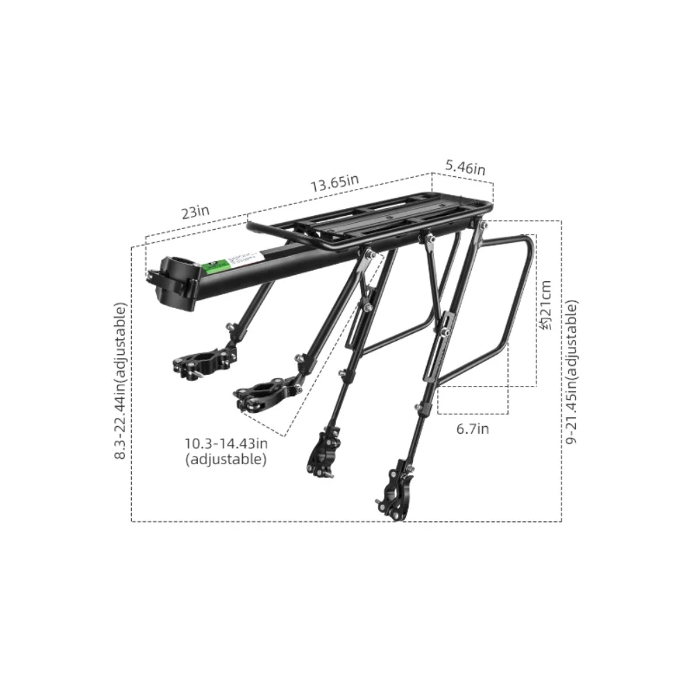 Rockbros 33210004001 bicycle rack with shelf – juodos spalvos