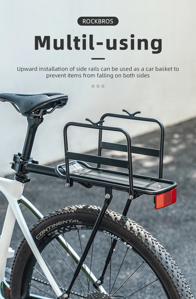 Rockbros 33210004001 bicycle rack with shelf – juodos spalvos