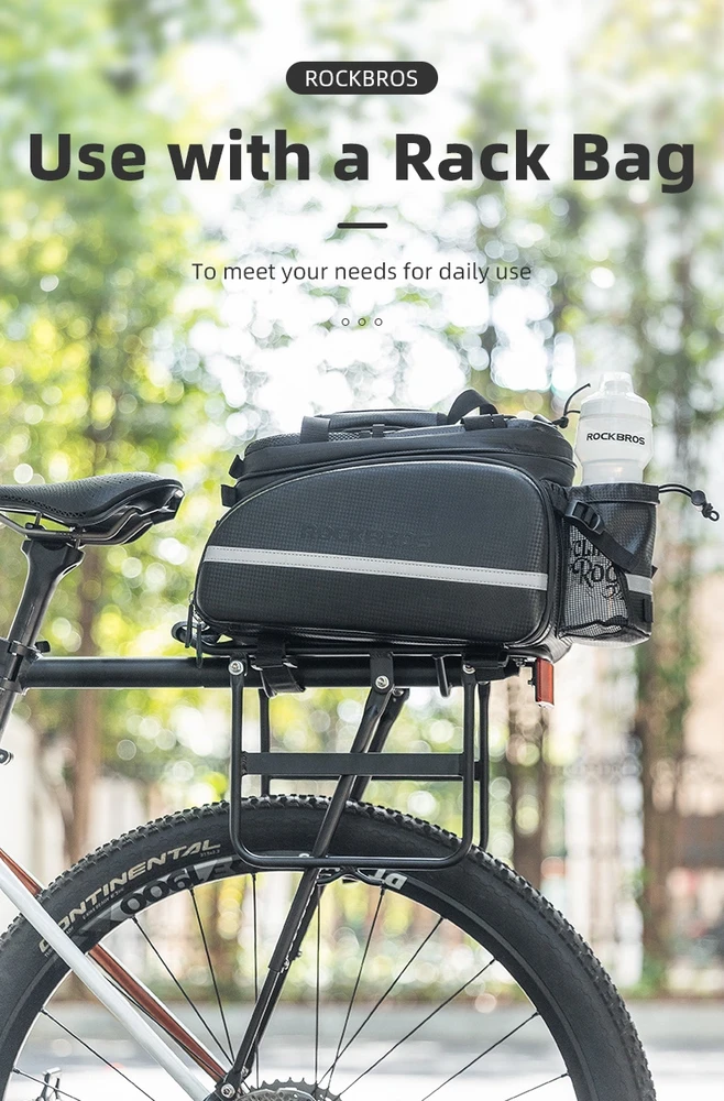 Rockbros 33210004001 bicycle rack with shelf – juodos spalvos