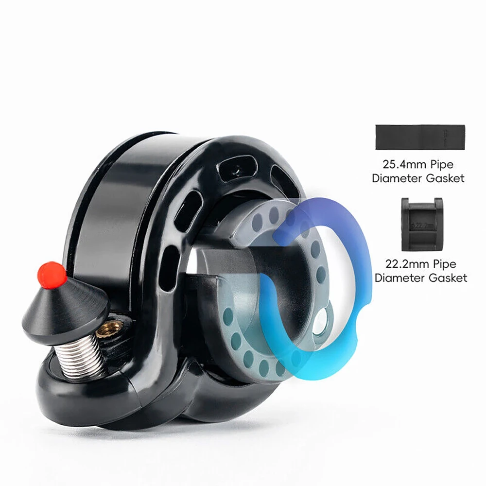 Rockbros 34210028001 Q-shaped bicycle bell – juodos spalvos