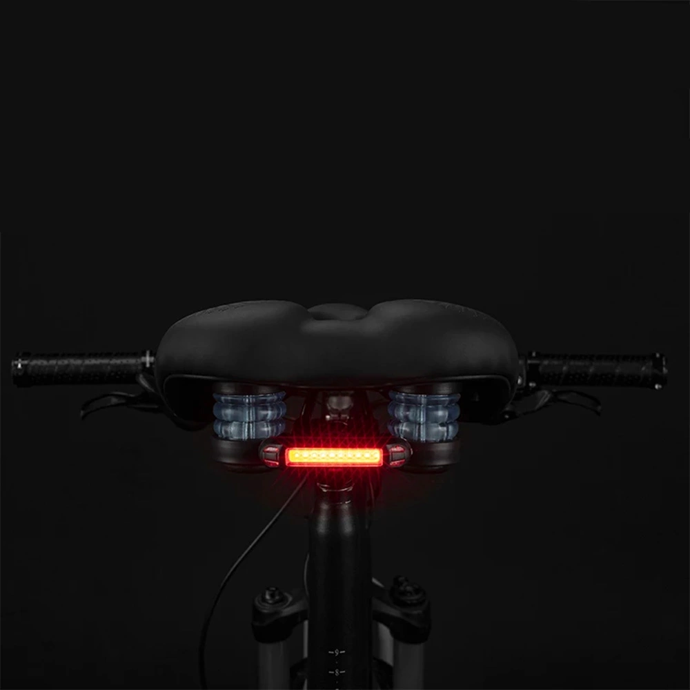 Rockbros 38218916002 MTB bicycle saddle + lamp - juodas