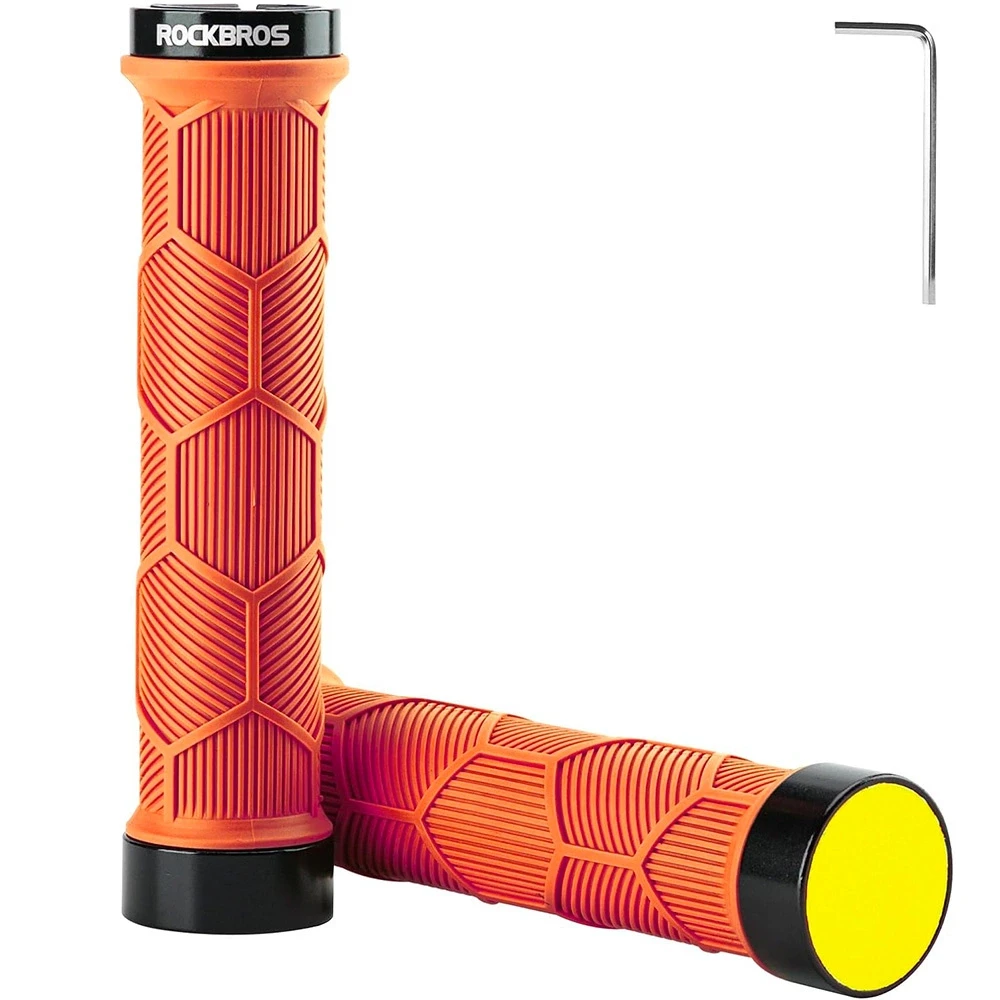 Rockbros 40720007004 dviračio rankenos su atšvaitu – oranžinis