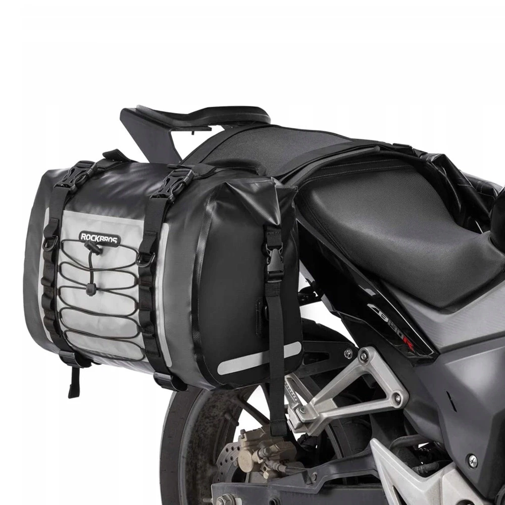 Rockbros AS-010BGR motorcycle bag, waterproof – pilkos spalvos