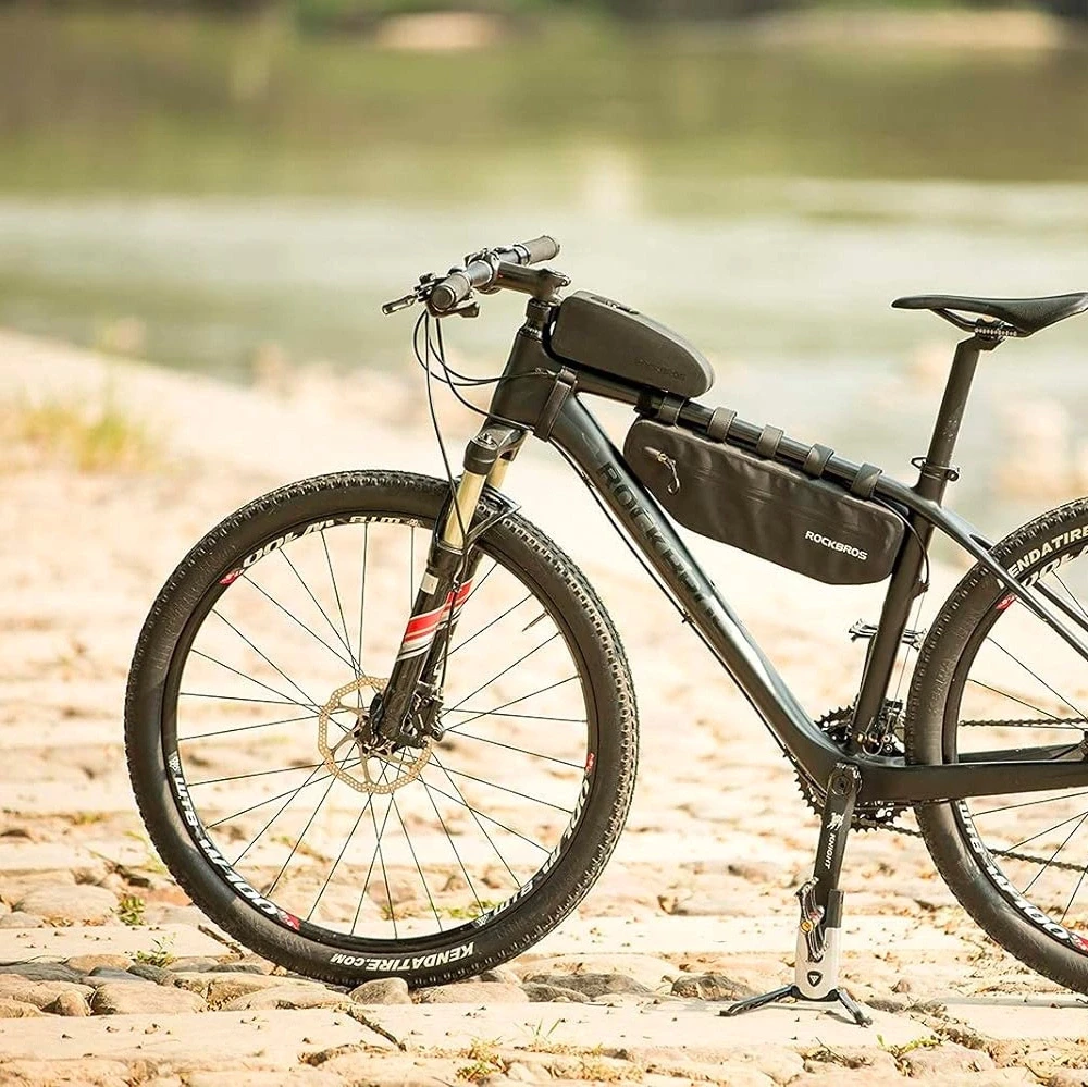 Rockbros AS-019-1 bicycle frame bag waterproof 1.6 l – juodos spalvos