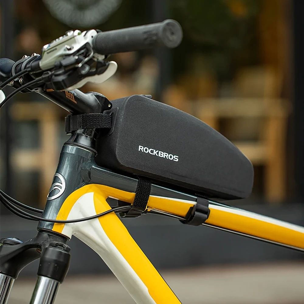 Rockbros AS-019 bicycle frame bag waterproof 1.5 l – juodos spalvos