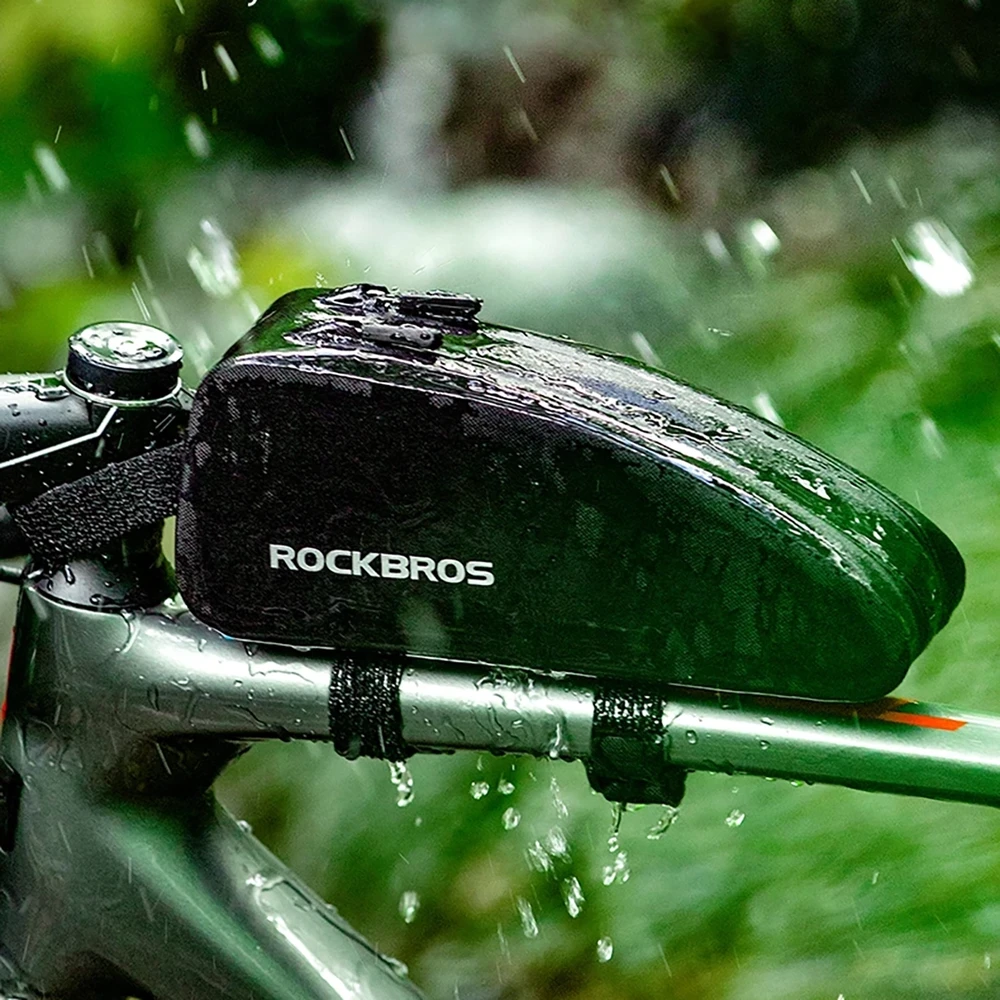 Rockbros AS-019 bicycle frame bag waterproof 1.5 l – juodos spalvos
