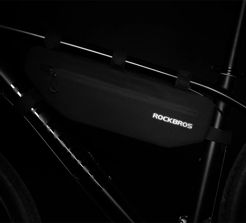 Rockbros AS-043 dviračio krepšys with Velcro 3l – juodos spalvos