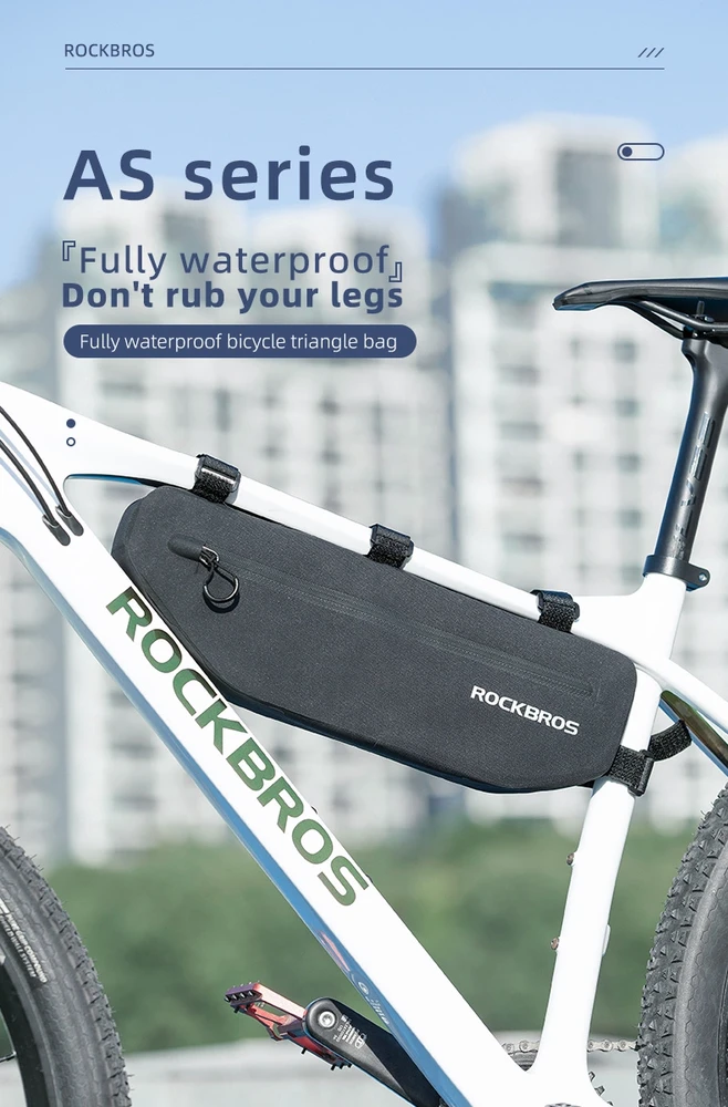 Rockbros AS-043 dviračio krepšys with Velcro 3l – juodos spalvos