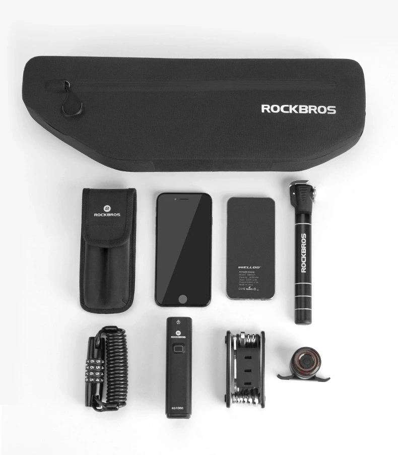 Rockbros AS-043 dviračio krepšys with Velcro 3l – juodos spalvos