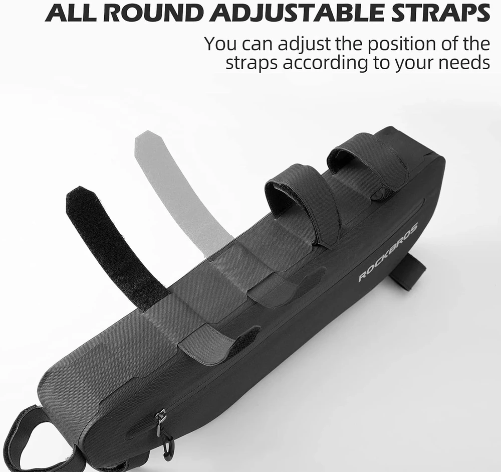 Rockbros AS-043 dviračio krepšys with Velcro 3l – juodos spalvos