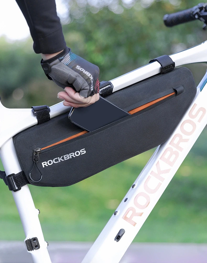 Rockbros AS-043 dviračio krepšys with Velcro 3l – juodos spalvos