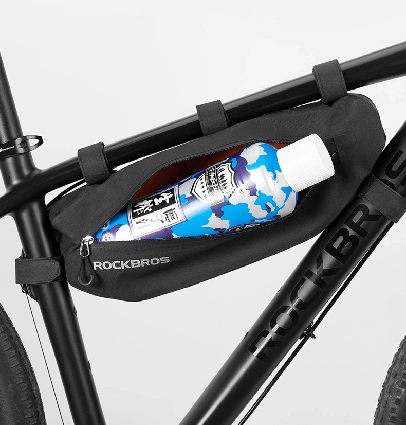 Rockbros AS-043 dviračio krepšys with Velcro 3l – juodos spalvos