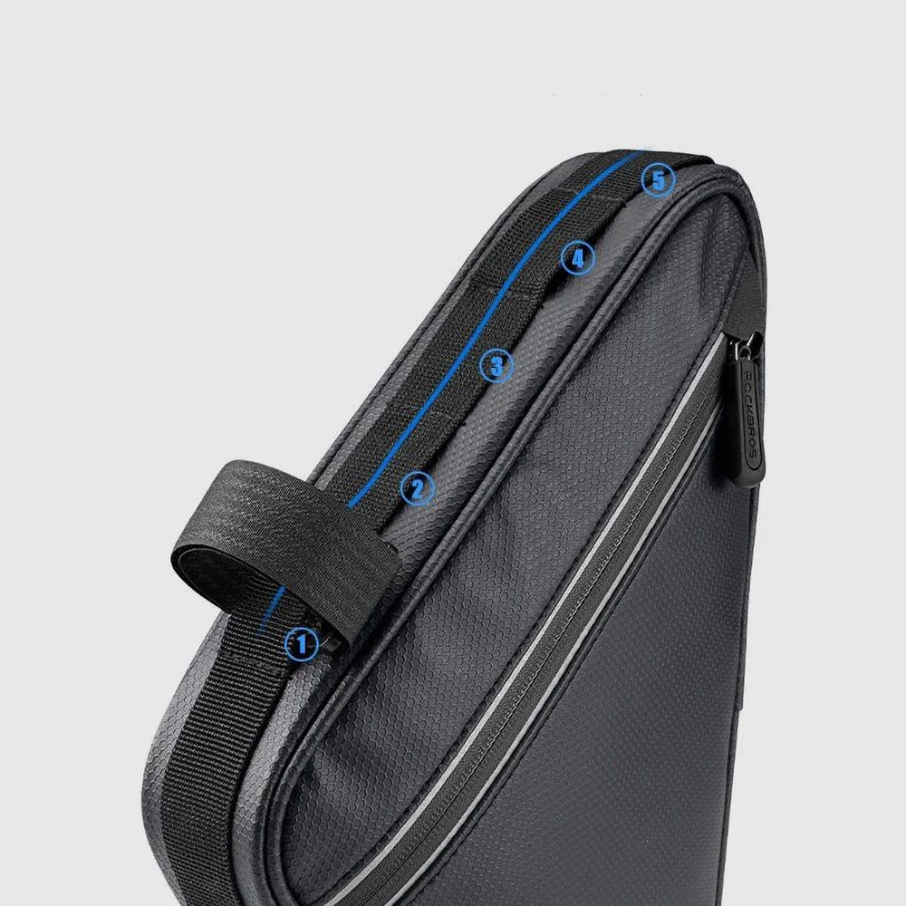 Rockbros B39-2 waterproof dviračio krepšys for frame – juodos spalvos
