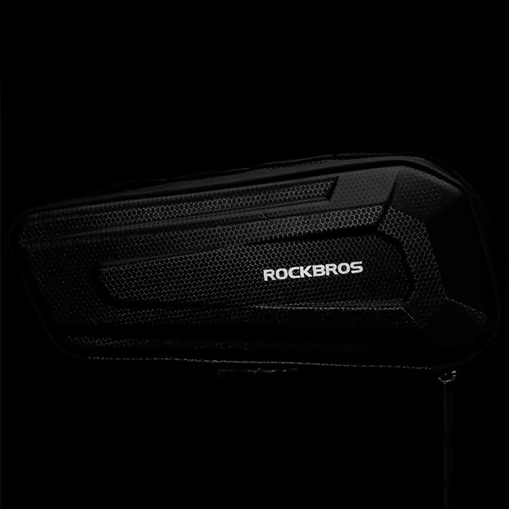 Rockbros B66 waterproof dviračio krepšys for frame – juodos spalvos
