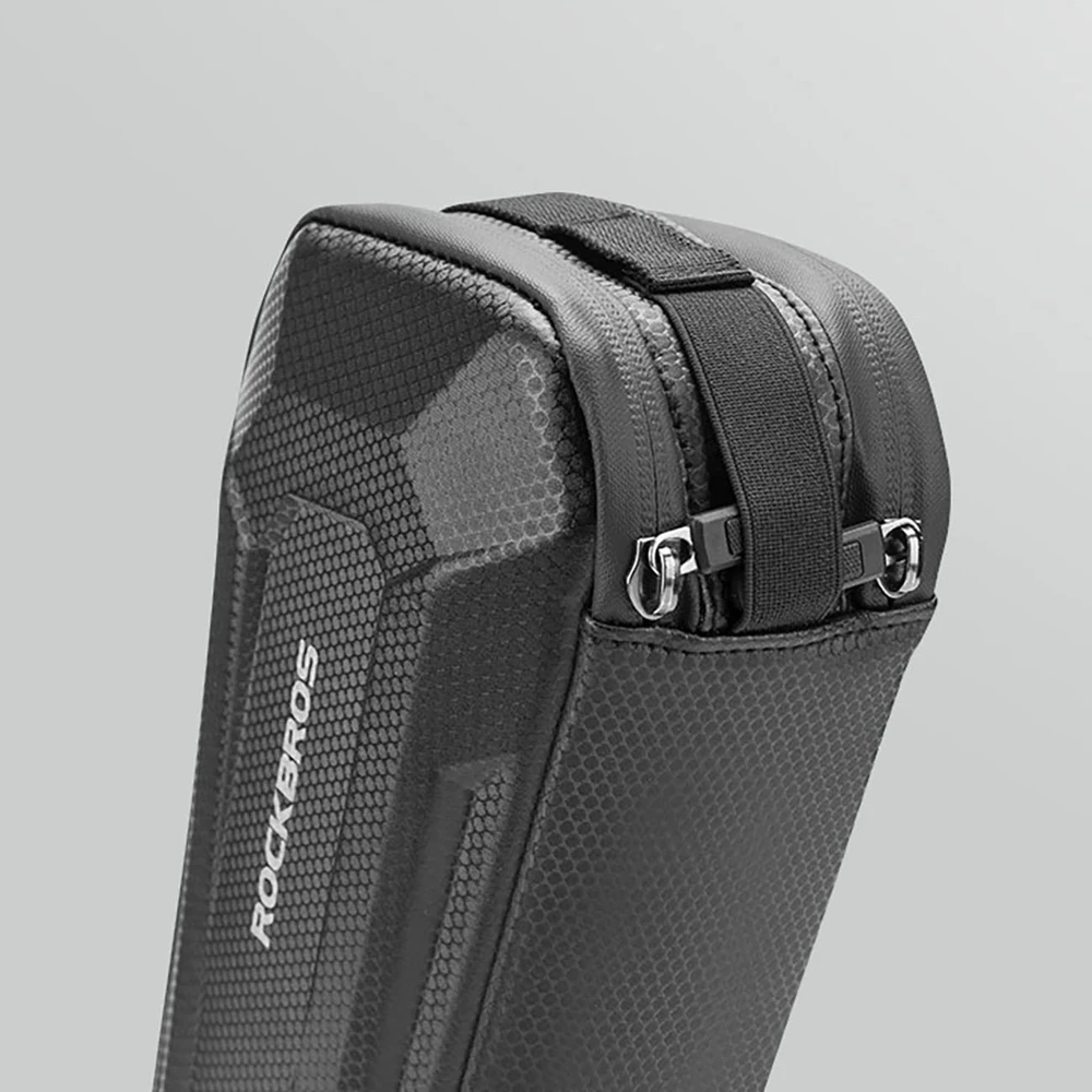 Rockbros B66 waterproof dviračio krepšys for frame – juodos spalvos