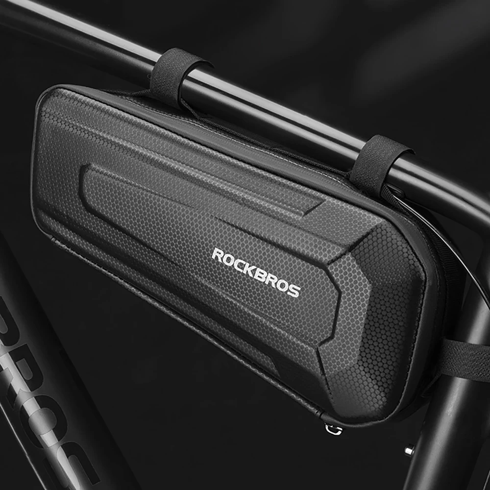Rockbros B66 waterproof dviračio krepšys for frame – juodos spalvos