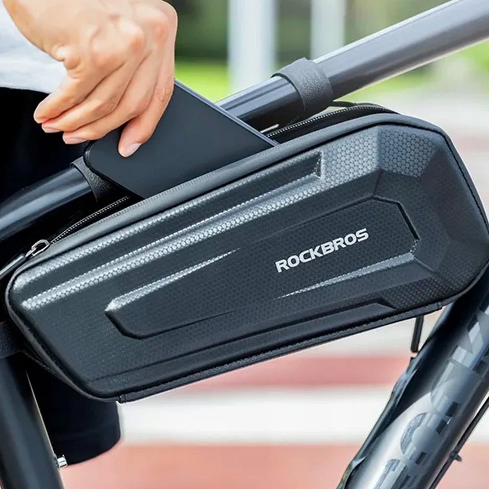 Rockbros B67 waterproof frame bike bag – juodos spalvos