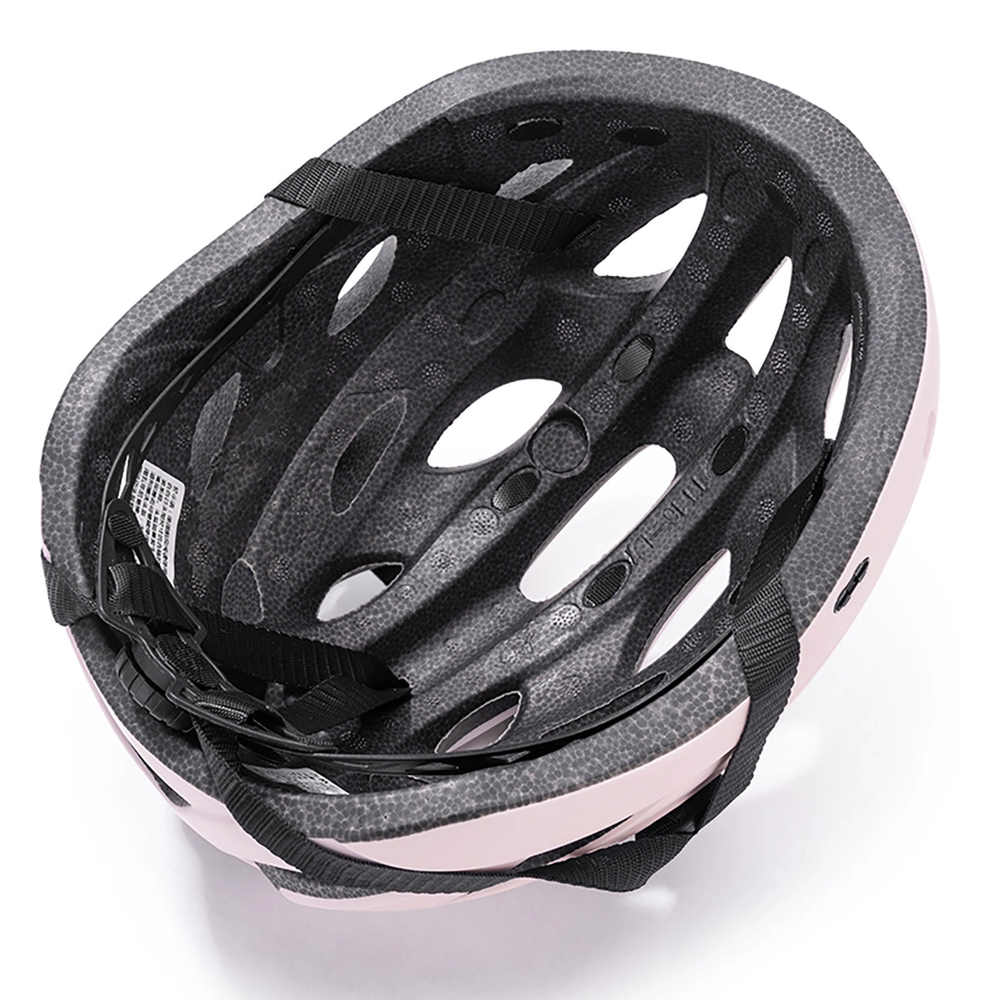 Rockbros Bike šalmas with Visor, Detachable UV Goggles, Detachable Visor, Unisex – rožinės spalvos