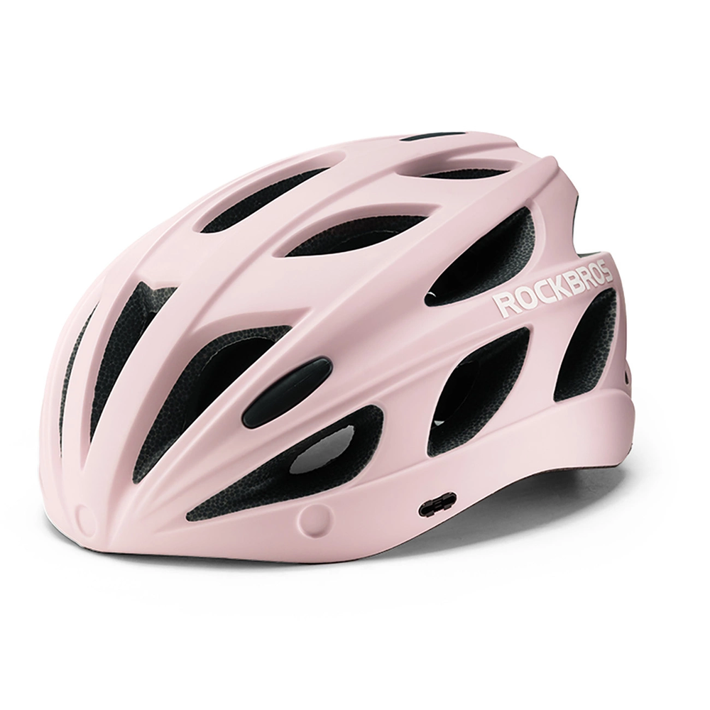 Rockbros Bike šalmas with Visor, Detachable UV Goggles, Detachable Visor, Unisex – rožinės spalvos