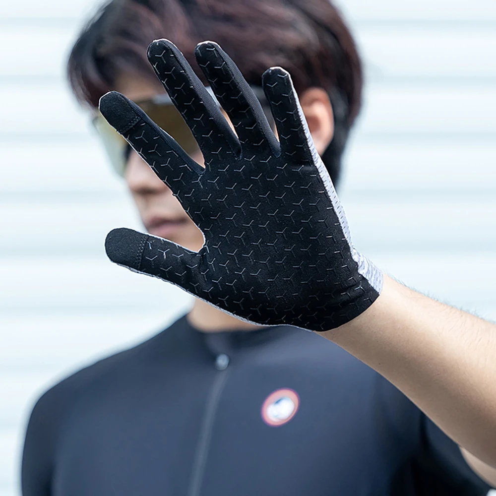 Rockbros Breathable Full Finger Cycling pirštinės, dydis: XXL – žalios spalvos