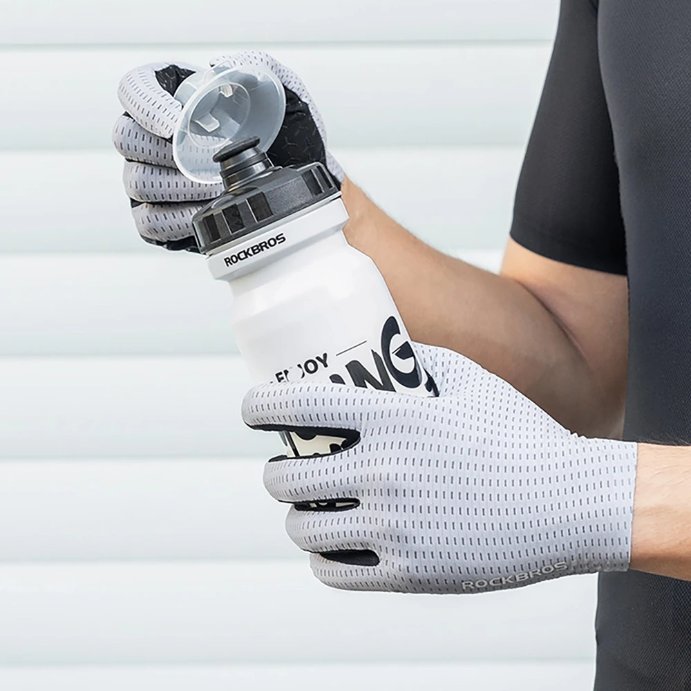 Rockbros Breathable Full Finger Cycling pirštinės, dydis: XXL – žalios spalvos