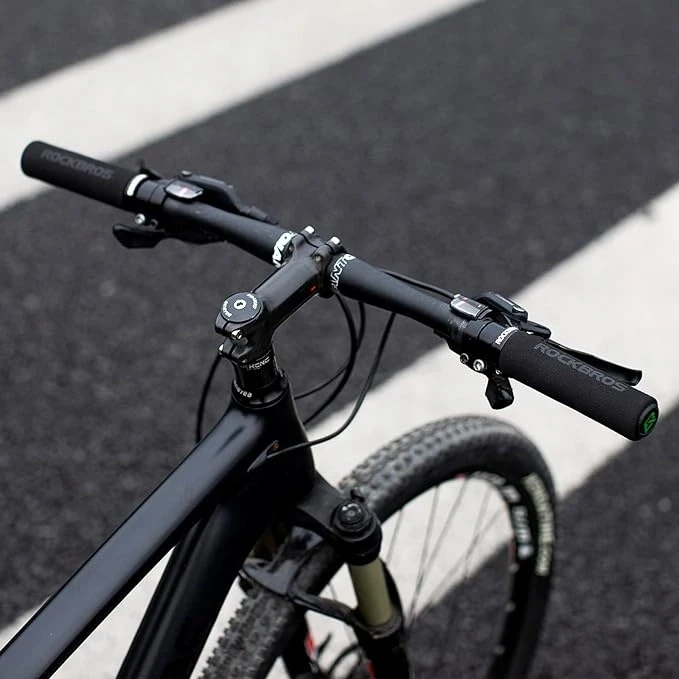 Rockbros BT1001BKBK sponge bicycle handlebar grips – juodos spalvos