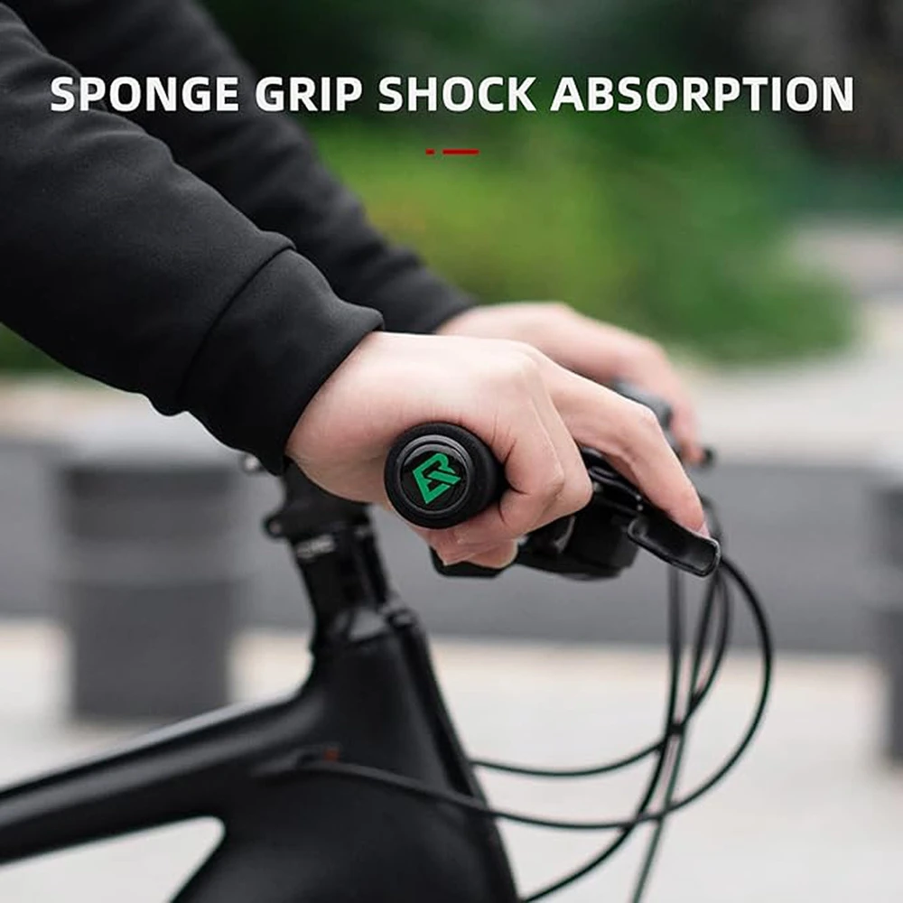 Rockbros BT1001BKBK sponge bicycle handlebar grips – juodos spalvos