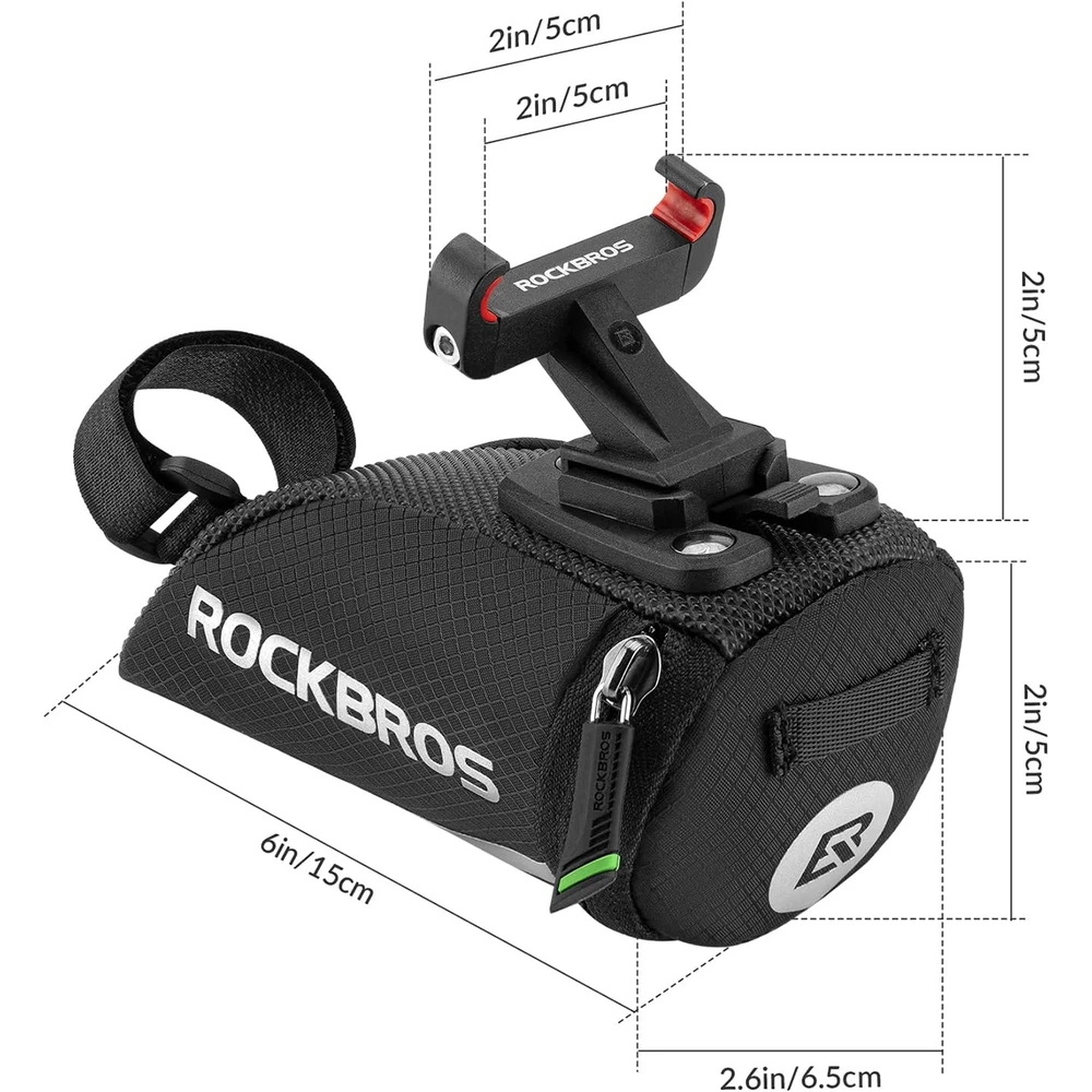 Rockbros C28 dviračio krepšys under the saddle – juodos spalvos