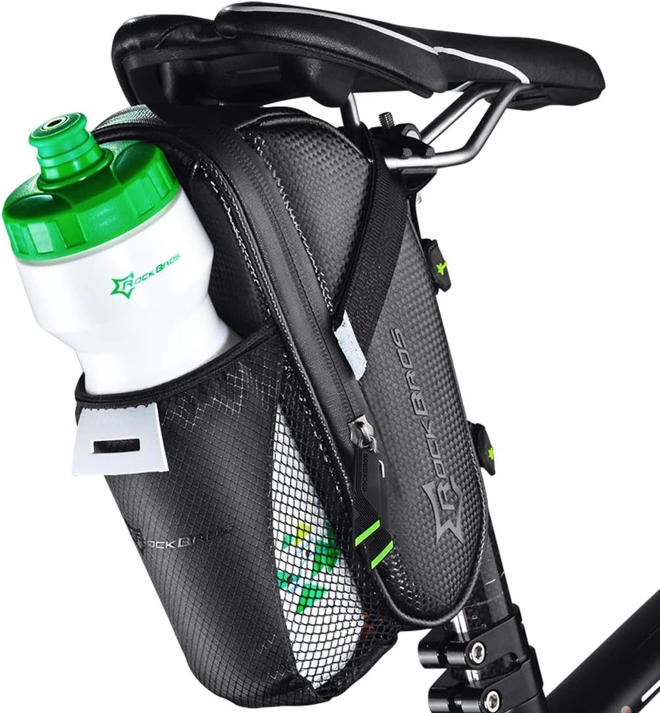 Rockbros C7-1 waterproof dviračio krepšys with saddle mounting 1.5l – juodos spalvos