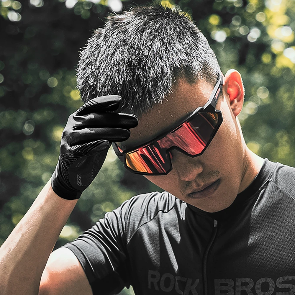 Rockbros cycling pirštinės spring/summer/autumn, full, size: XL – juodos spalvos