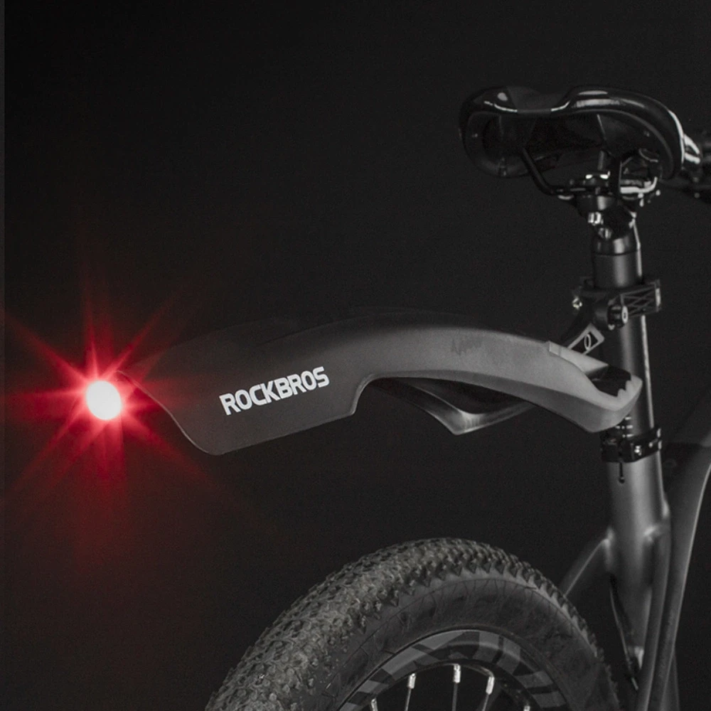 Rockbros DNB8001 purvasaugis su raudonu LED žibintu – juodos spalvos