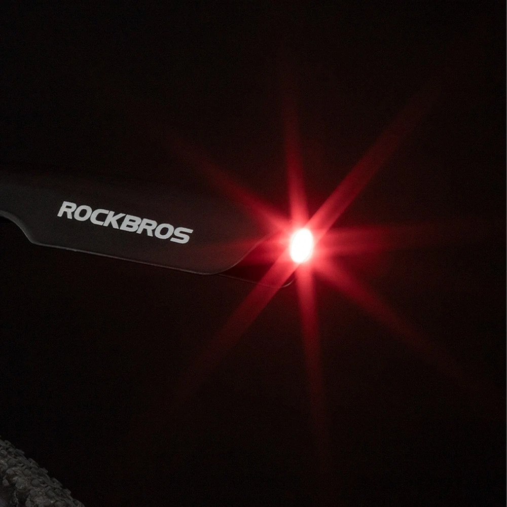 Rockbros DNB8001 purvasaugis su raudonu LED žibintu – juodos spalvos