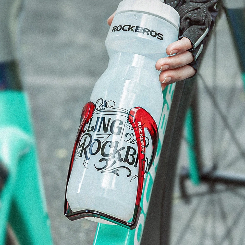 Rockbros FK338 dviračio laikiklis vandens buteliukui – juodos spalvos ir raudonas