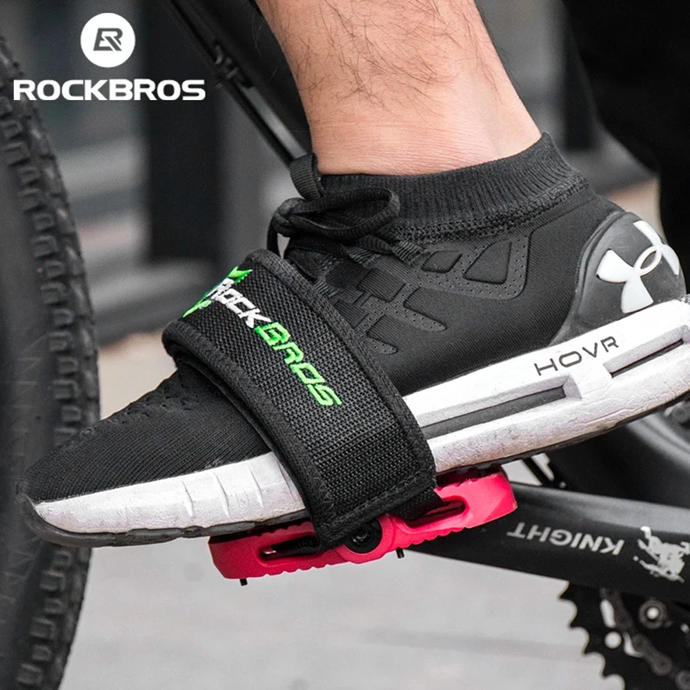 Rockbros GZT1001BK Bicycle Pedal Straps 2 pcs – juodos spalvos