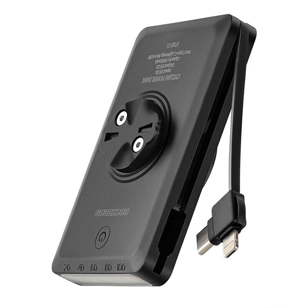 Rockbros JP008 priekinis dviračio žibintas prekystaliui su išorine baterija 5000mAh 150lm IPX6 &8211; juodos spalvos