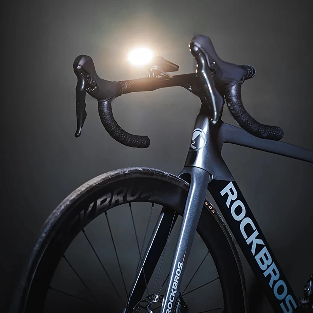 Rockbros JP008 priekinis dviračio žibintas prekystaliui su išorine baterija 5000mAh 150lm IPX6 &8211; juodos spalvos