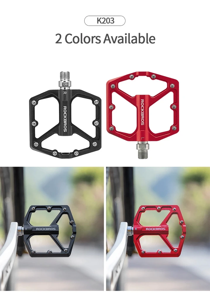 Rockbros K203-BK bicycle pedal set – juodos spalvos