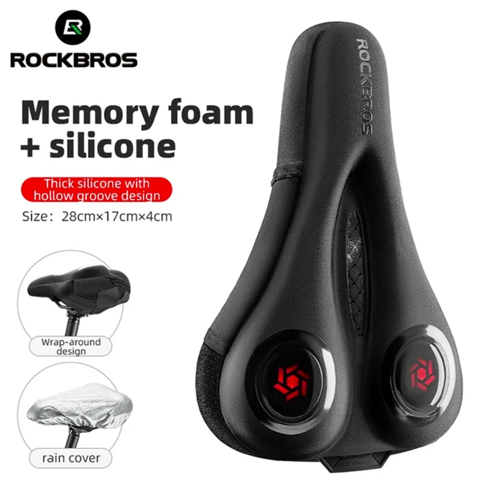Rockbros LF044R saddle cover + rain cover – juodos spalvos and red