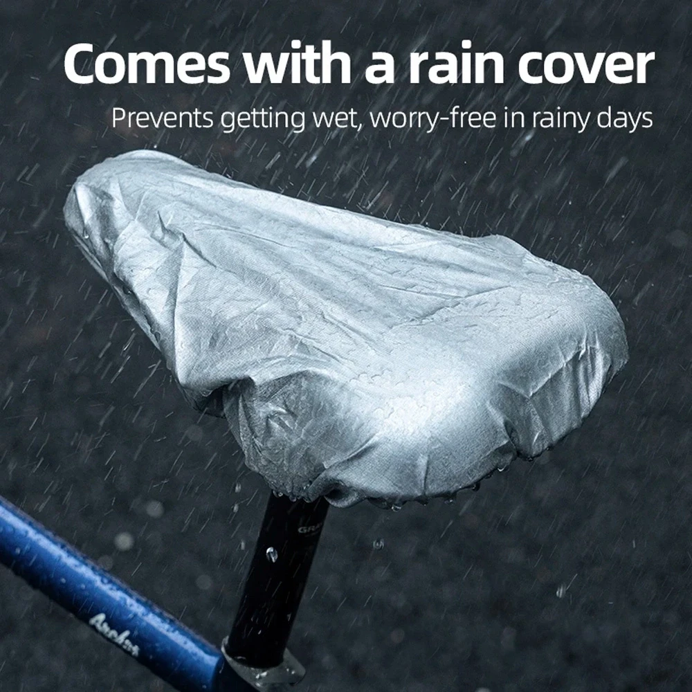 Rockbros LF044R saddle cover + rain cover – juodos spalvos and red