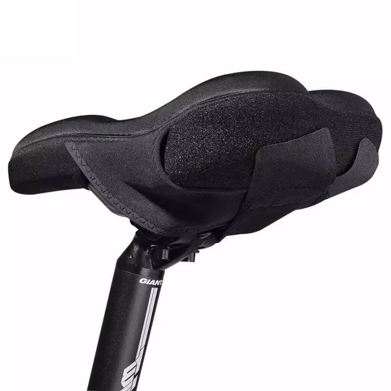 Rockbros LF047-S silicone gel bicycle seat cover dydis M – juodos spalvos