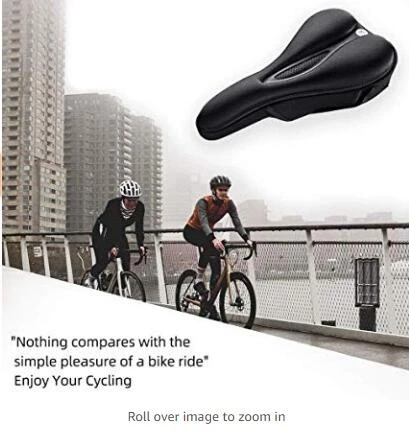Rockbros LF047-S silicone gel bicycle seat cover dydis M – juodos spalvos
