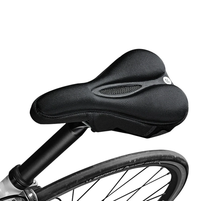 Rockbros LF047-S silicone gel bicycle seat cover dydis M – juodos spalvos