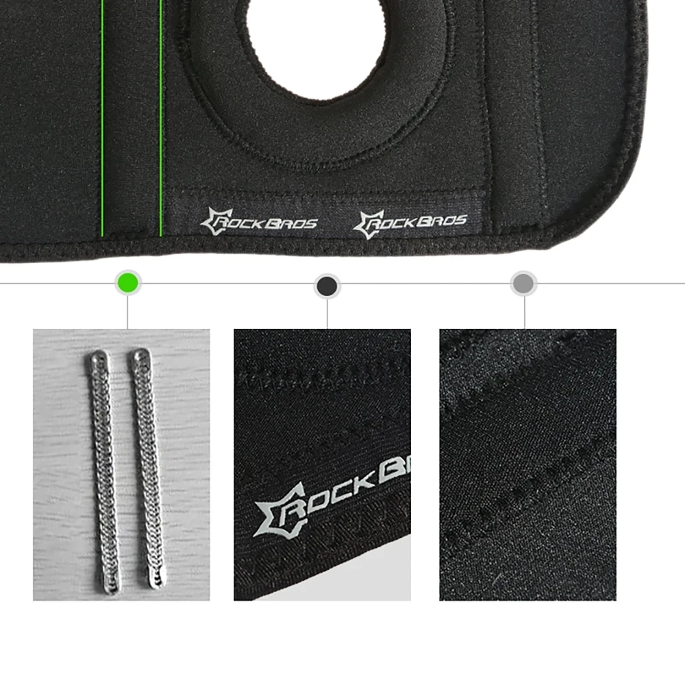 Rockbros LF1106L sports protector for patella and knee joint, dydis L – juodos spalvos