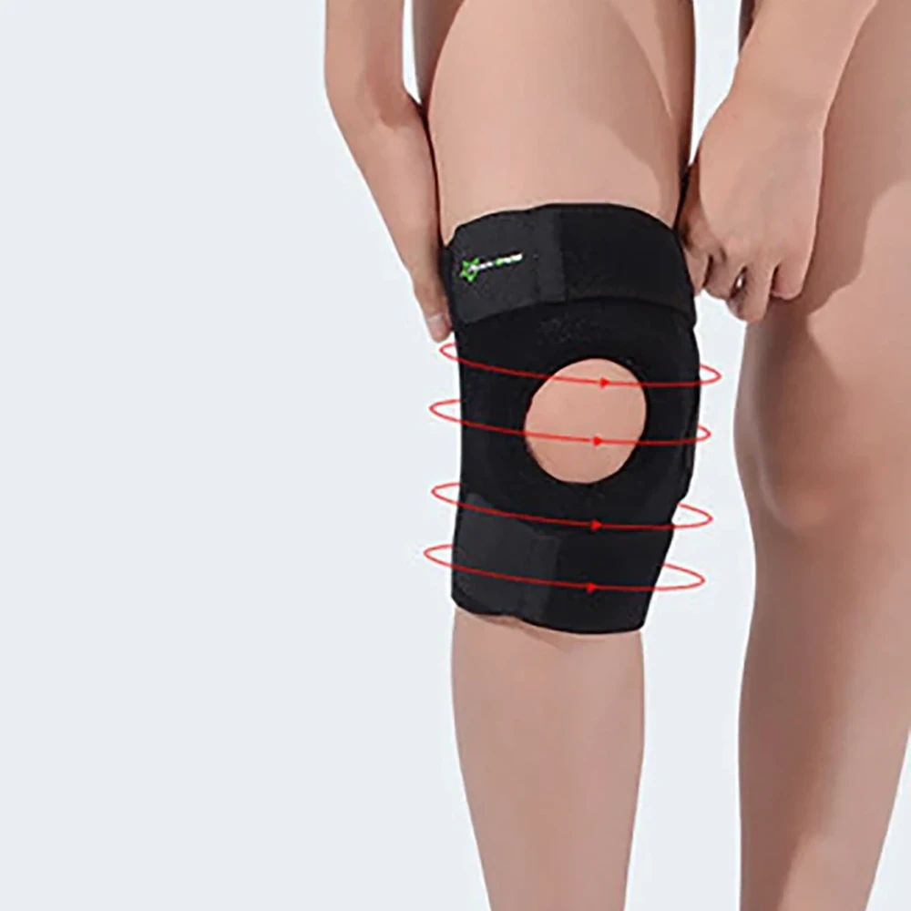 Rockbros LF1106L sports protector for patella and knee joint, dydis L – juodos spalvos