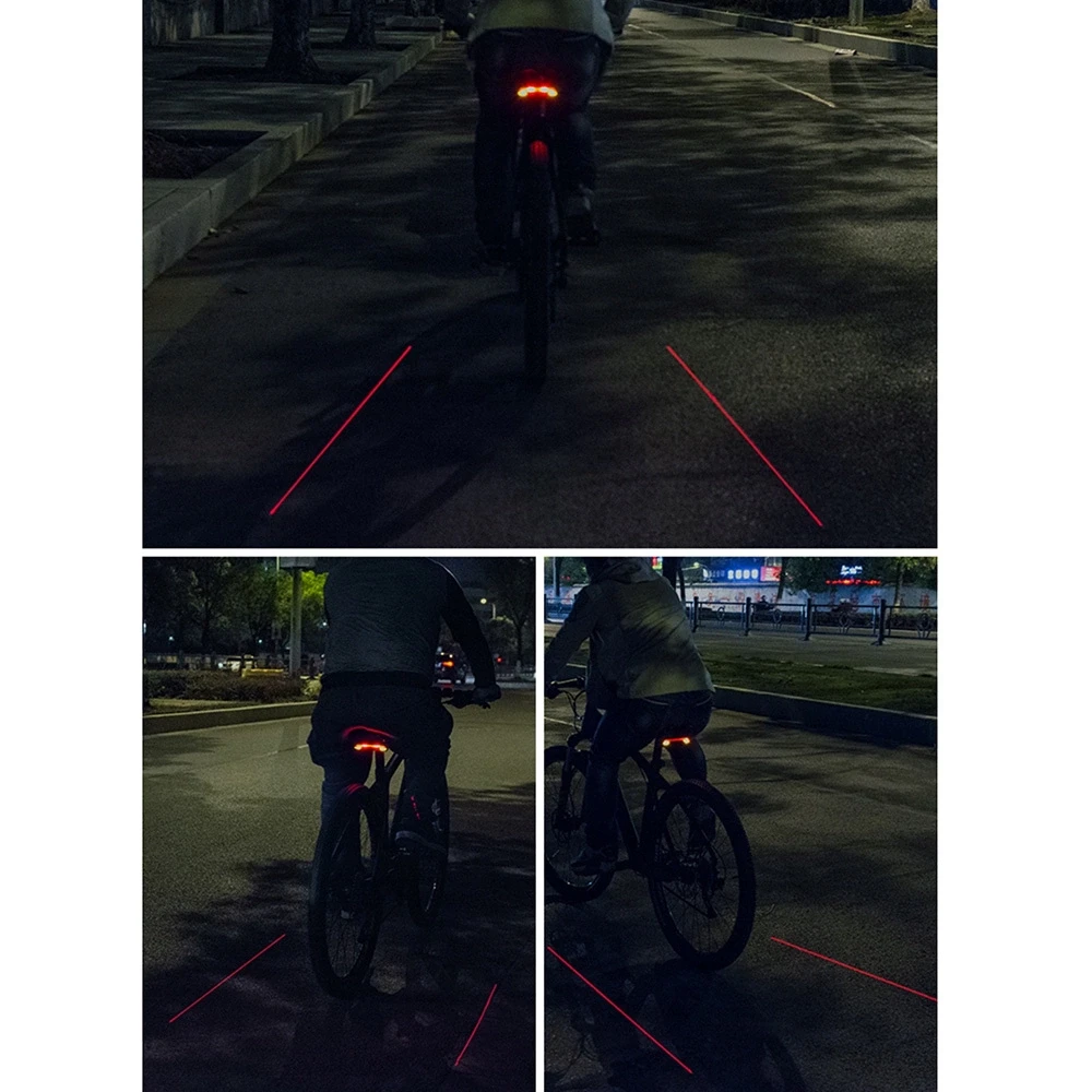 Rockbros LKWD-R1 Rear Bike Light with lazerinis and Remote Control + Micro USB – USB-A Cable – juodos spalvos